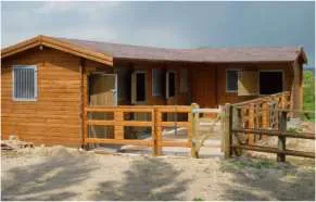 Equestrian log cabin, Torwood Country Lodges