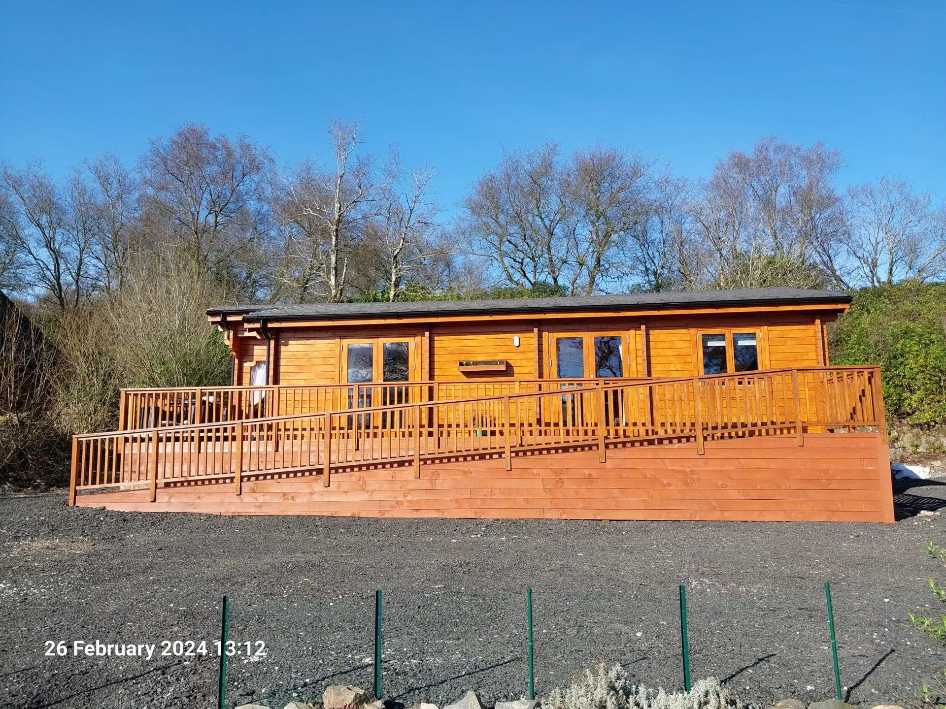 Little Lodge exterior at Torwood Country Lodges, Dumfries and Galloway